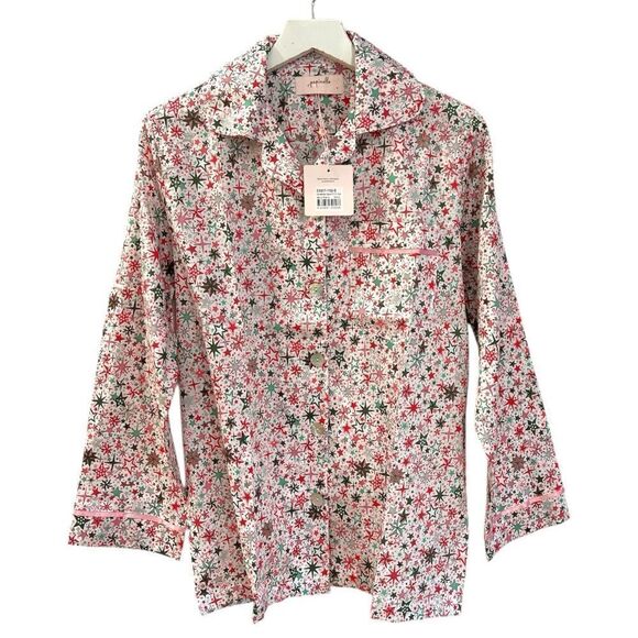 NWT Anthropologie Papinelle Christmas Stars in Berry Pink Size S - Picture 2 of 7